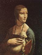 Leonardo  Da Vinci Portrait of Cecilia Gallarani Sweden oil painting reproduction